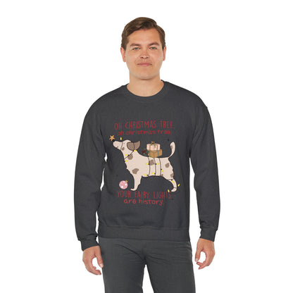 Oh Christmas Tree Your Fairy Lights Are History Dog Sweatshirt