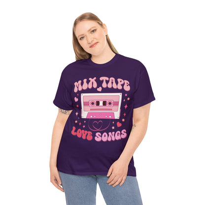 Mix Tape Love Songs Valentine Short Sleeve Tee