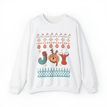 Joy Poodle Doodle Dog Christmas Ugly Sweater Sweatshirt