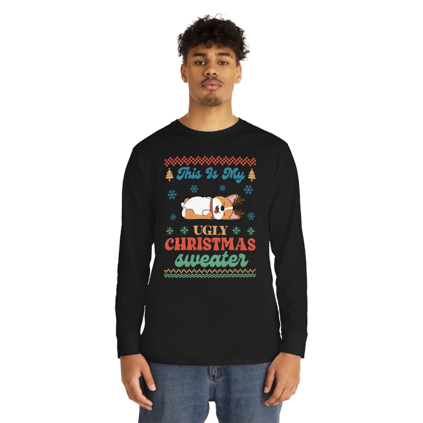 Corgi This is My Ugly Christmas Sweater Long Sleeve Tee