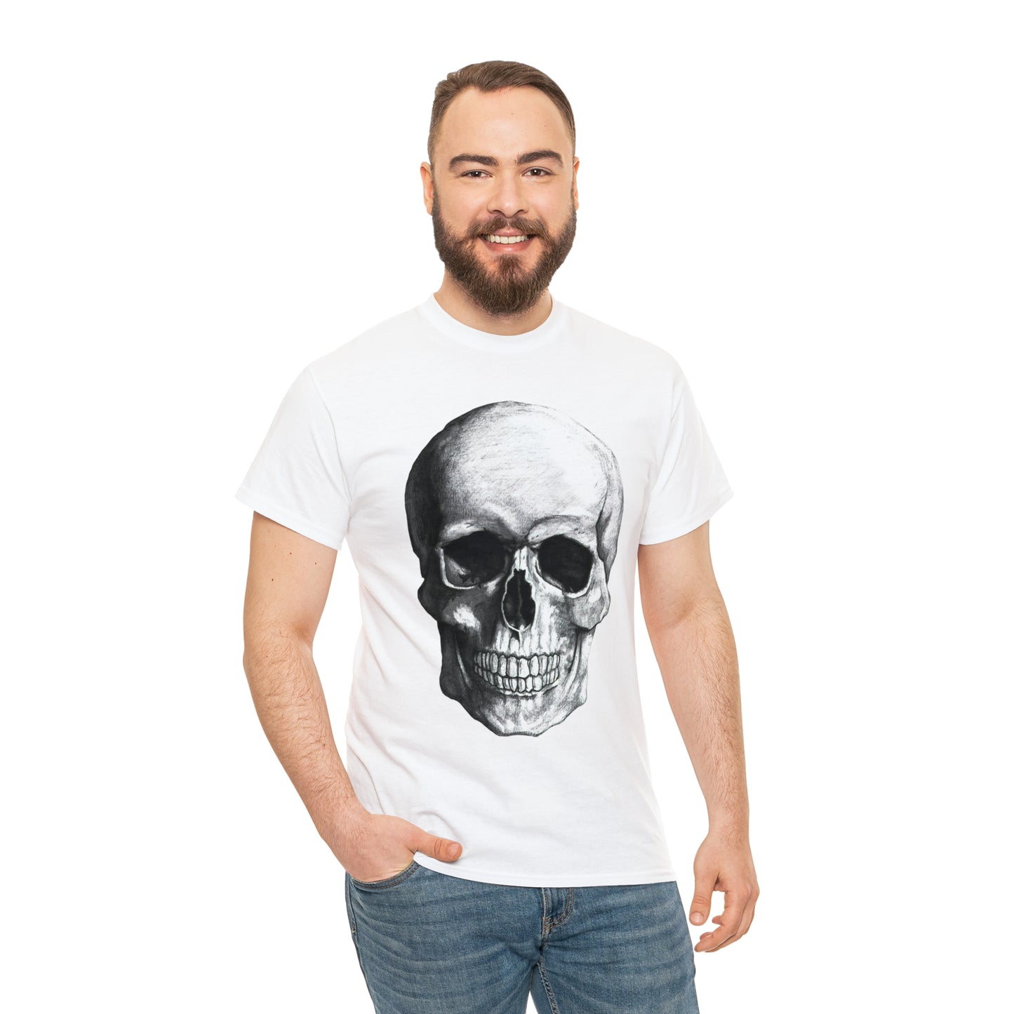 Large Skull Halloween Short Sleeve Tee