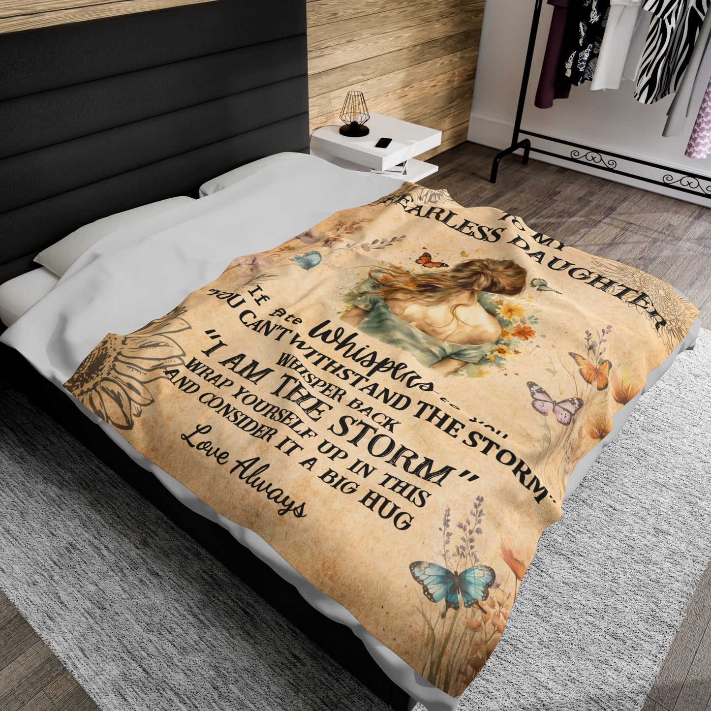 To My Fearless Daughter If Fate Whispers Caucasian Blonde Hair Blanket