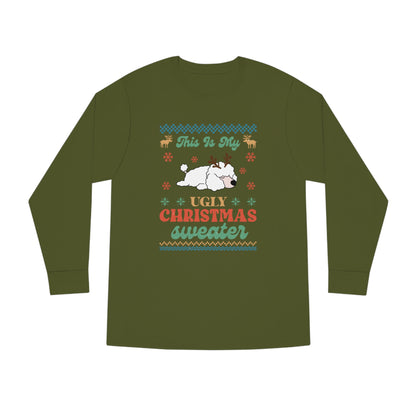 Miniature Poodle This is My Ugly Christmas Sweater Long Sleeve Tee