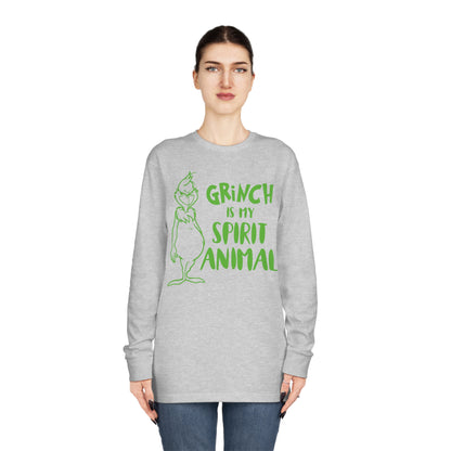 Grinch is My Spirit Animal Christmas Long Sleeve T-Shirt