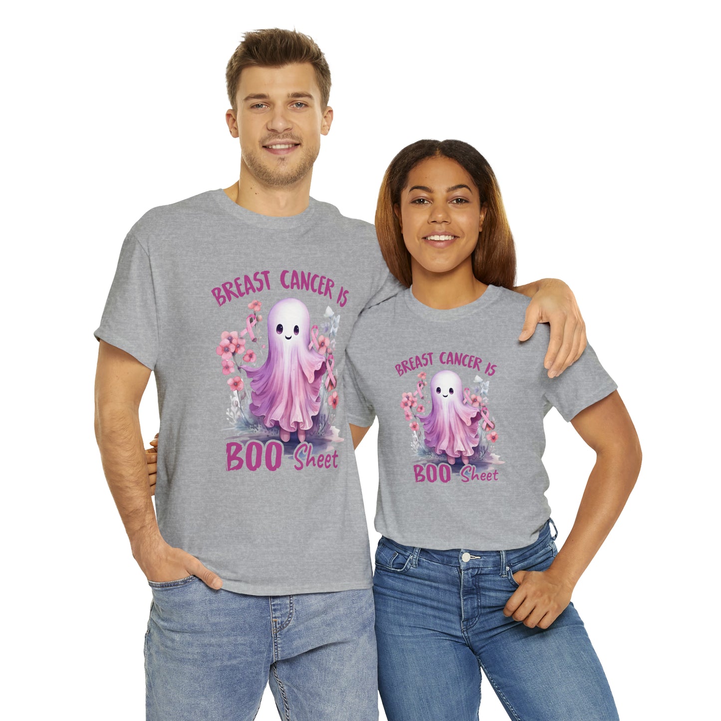 Breast Cancer Is Boo Sheet Halloween Short Sleeve Tee