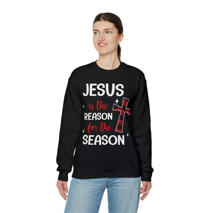 Jesus is the Reason for the Season Christmas Lights Sweatshirt