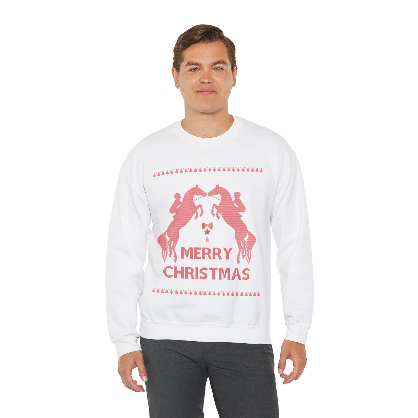 Merry Christmas Horseback Riding Christmas Ugly Sweater Sweatshirt