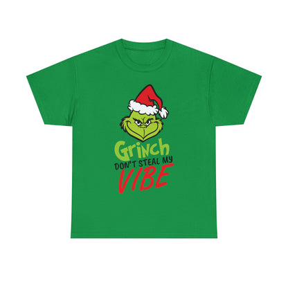 Grinch Don't Kill My Vibe Design 2 Christmas Short Sleeve Tee