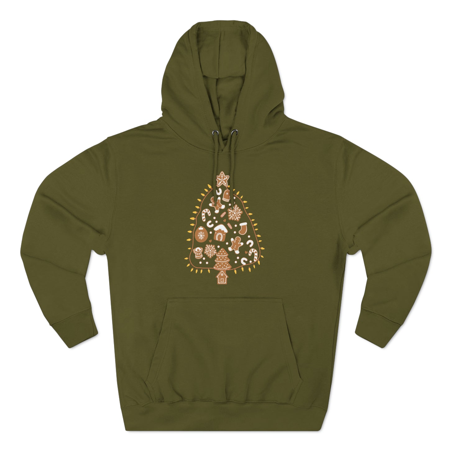 Gingerbread Cookie Christmas Tree Christmas Pullover Hoodie