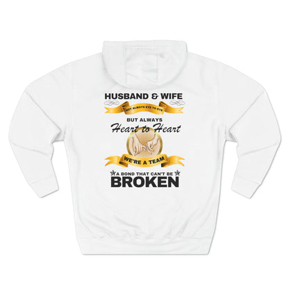 Husband & Wife Not Always Eye to Eye But Always Heart to Heart Pullover Hoodie