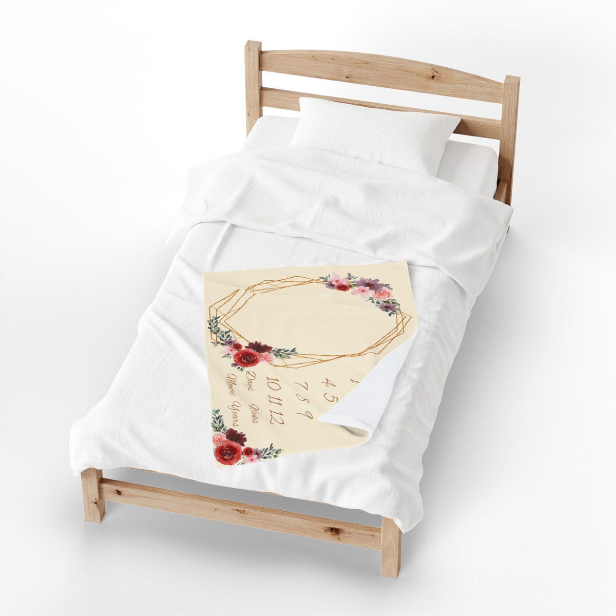 Roses Floral Milestone Blanket