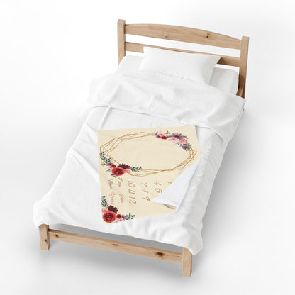 Roses Floral Milestone Blanket