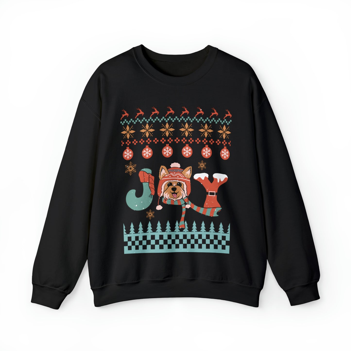 Joy Yorkshire Terrier Yorkie Dog Christmas Ugly Sweater Sweatshirt