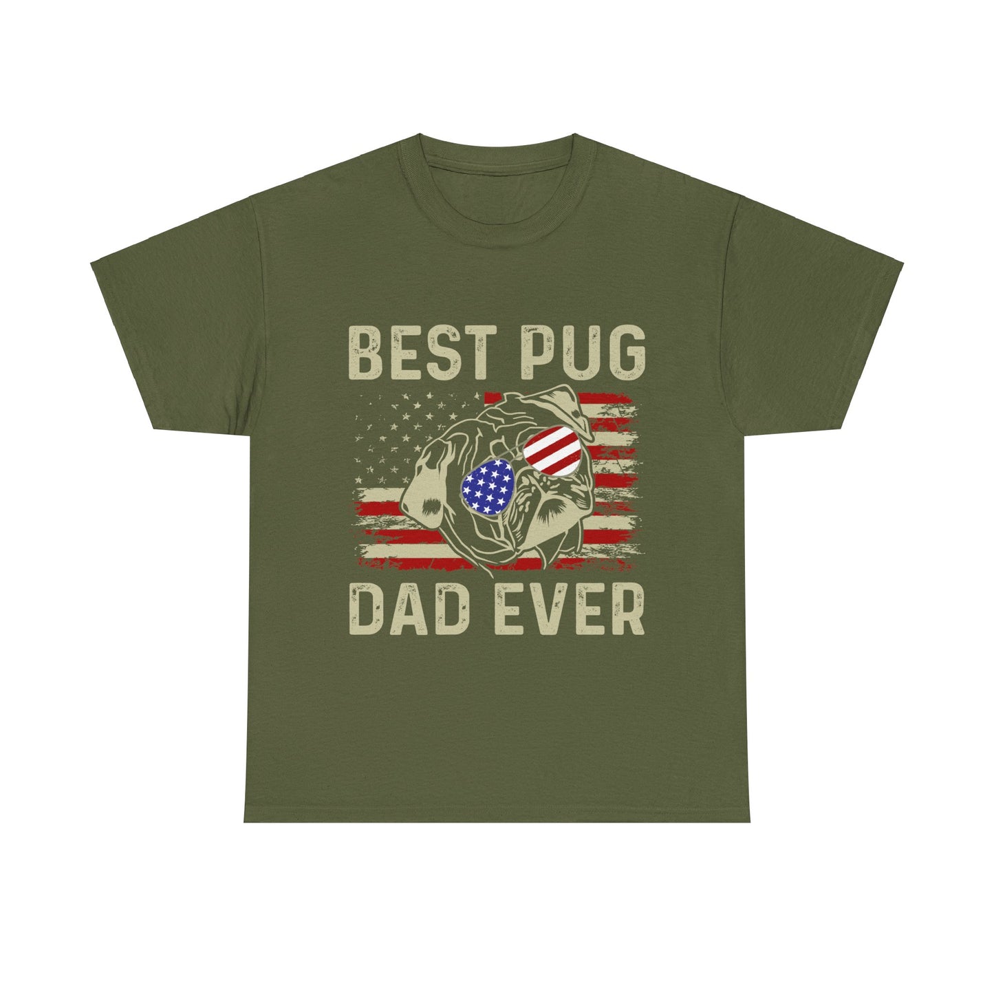 Best Pug Dad Ever Short Sleeve Tee