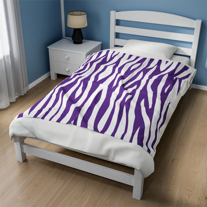 Purple Zebra Pattern Blanket