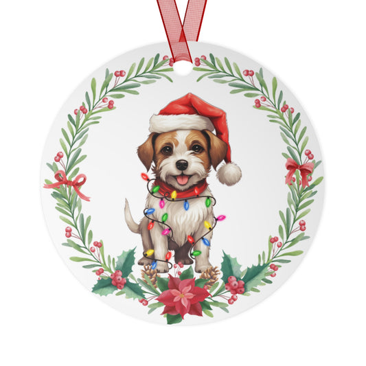 Jack Russell Terrier Dog in Lights Ornament