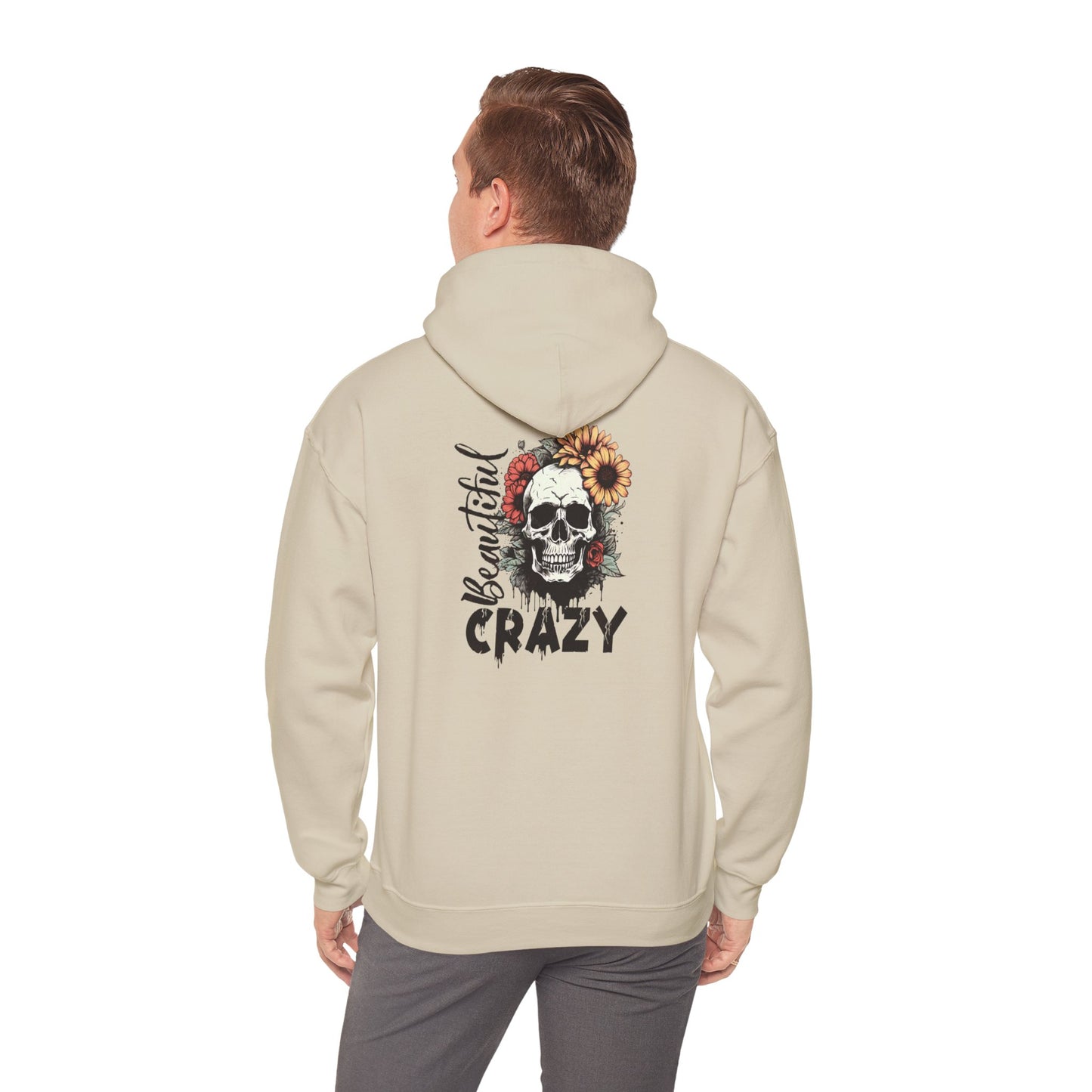 Beautiful Crazy Skull With Flowers Halloween Pullover Hoodie