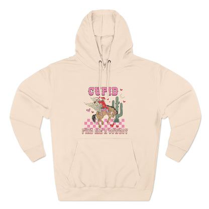 Cupid Find Me a Cowboy Valentine Pullover Hoodie