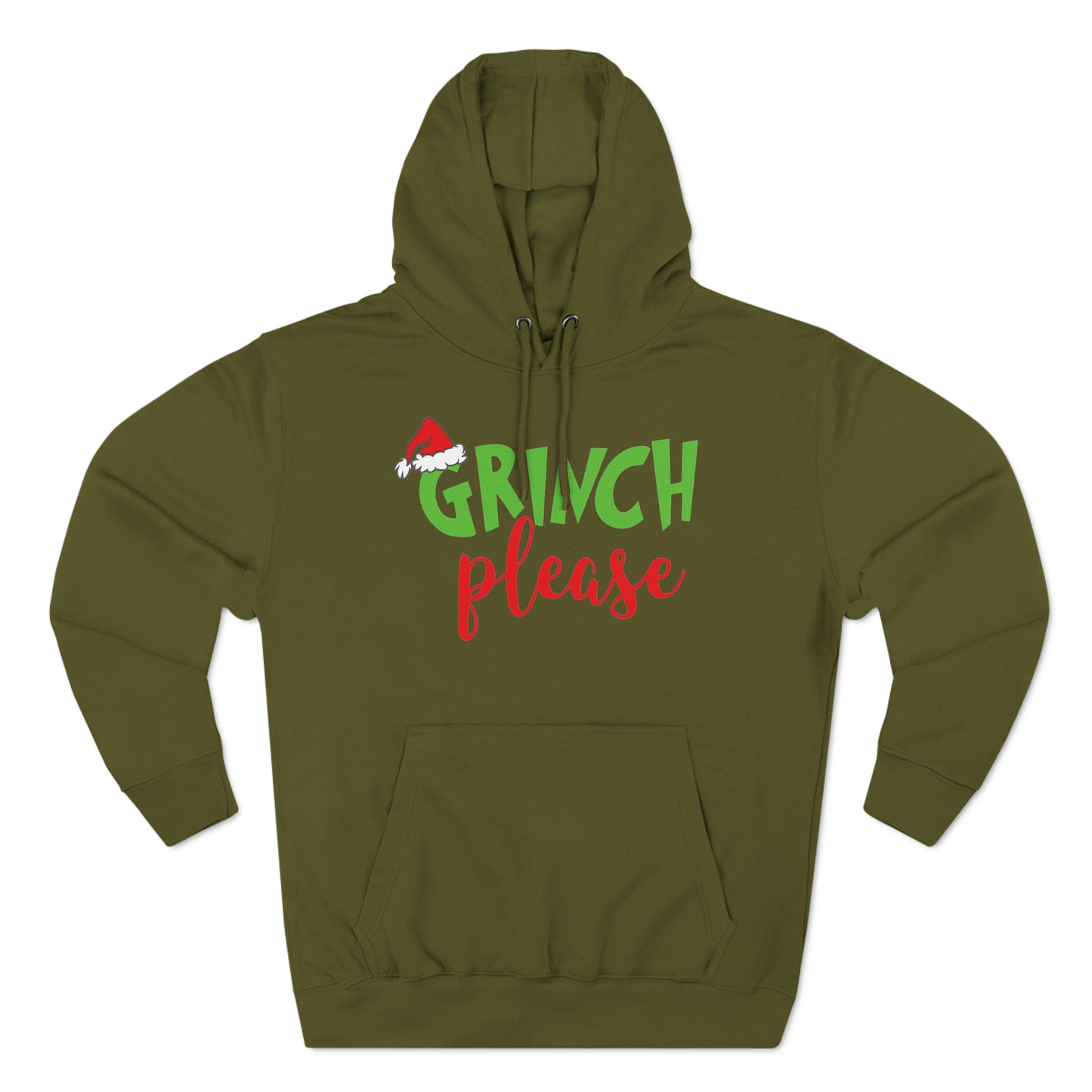 Grinch Please Christmas Pullover Hoodie