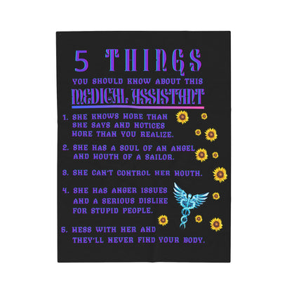 5 Things You Should Know Medical Assistant Design 2 Plush Blanket