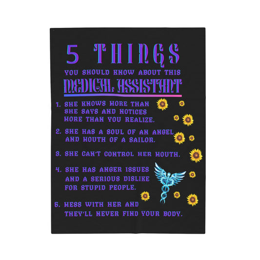 5 Things You Should Know Medical Assistant Design 2 Plush Blanket