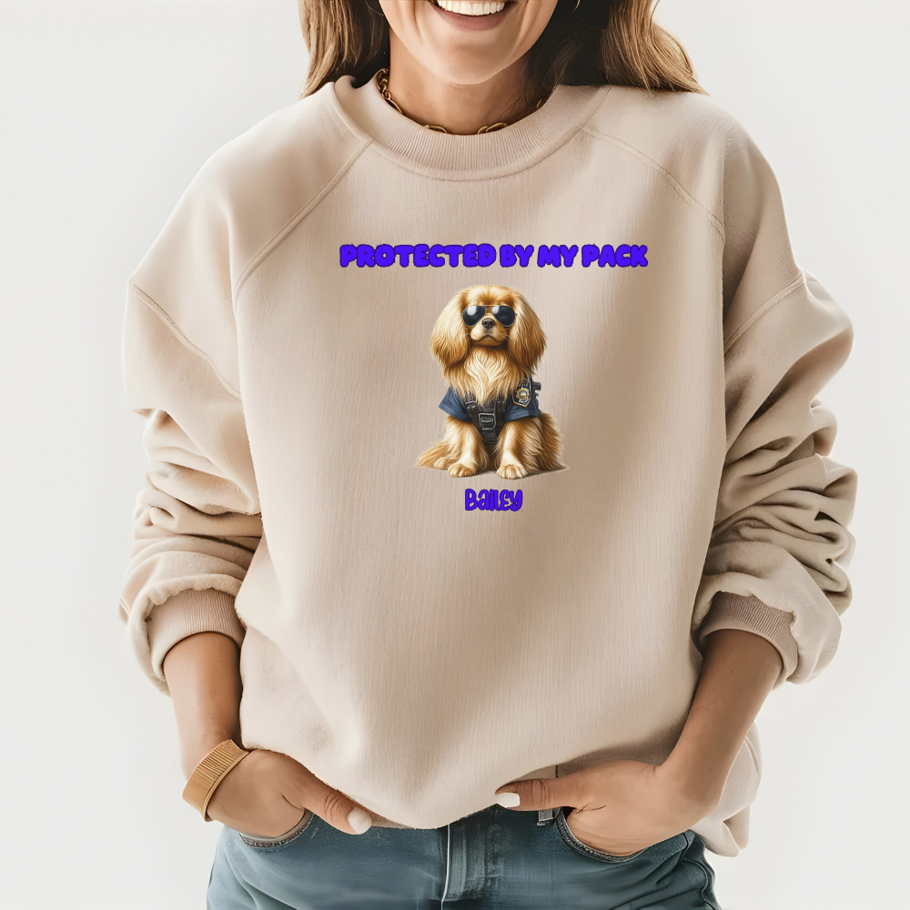 Custom Protected By My Pack Sweatshirt