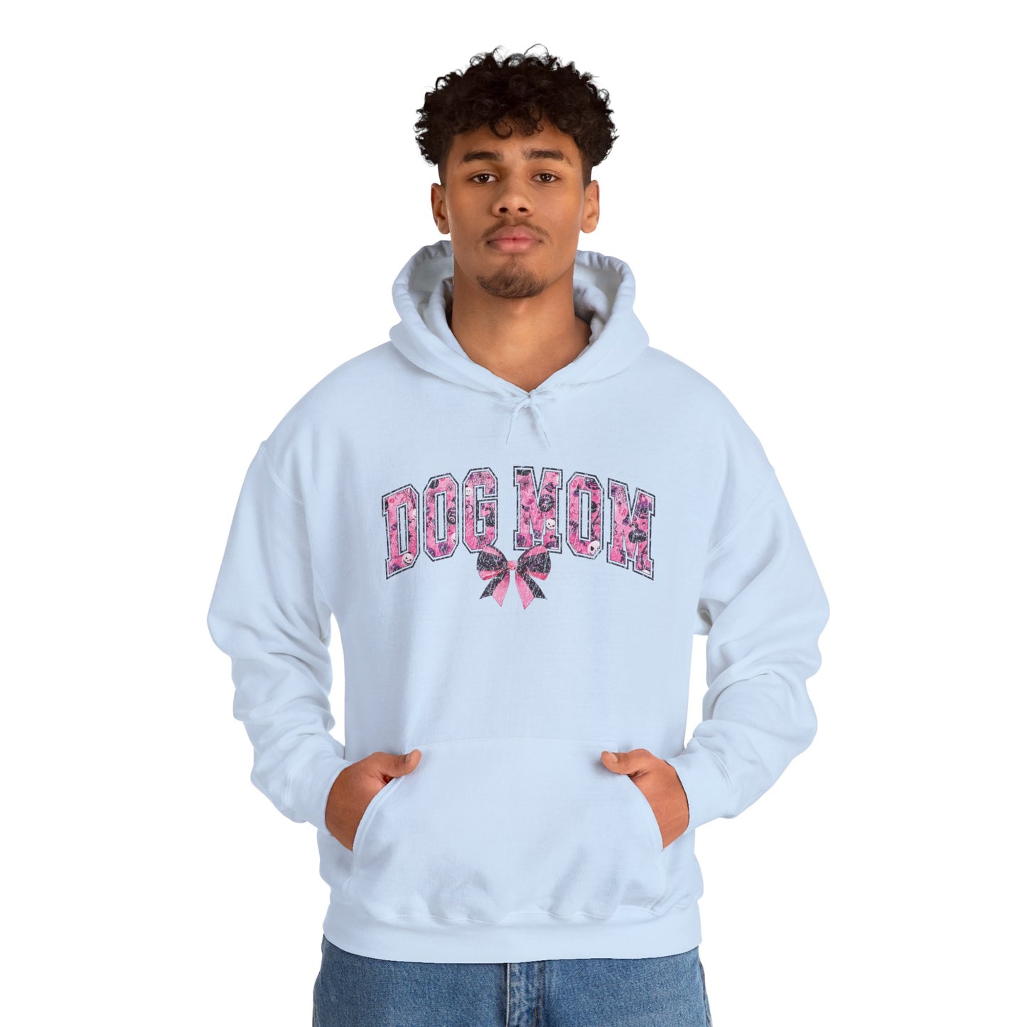 Halloween Pink Dog Mom Pullover Hoodie