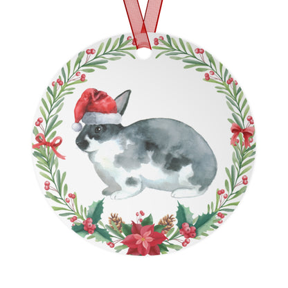 Broken Blue Rex Rabbit Ornament