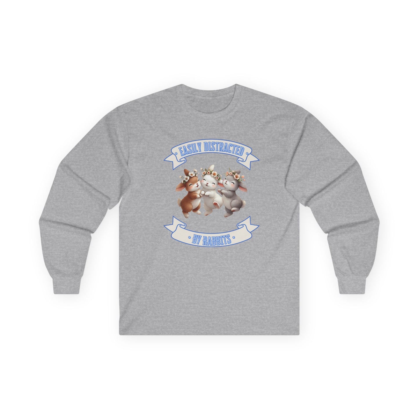 Easily Distracted By Rabbits Long Sleeve T-Shirt
