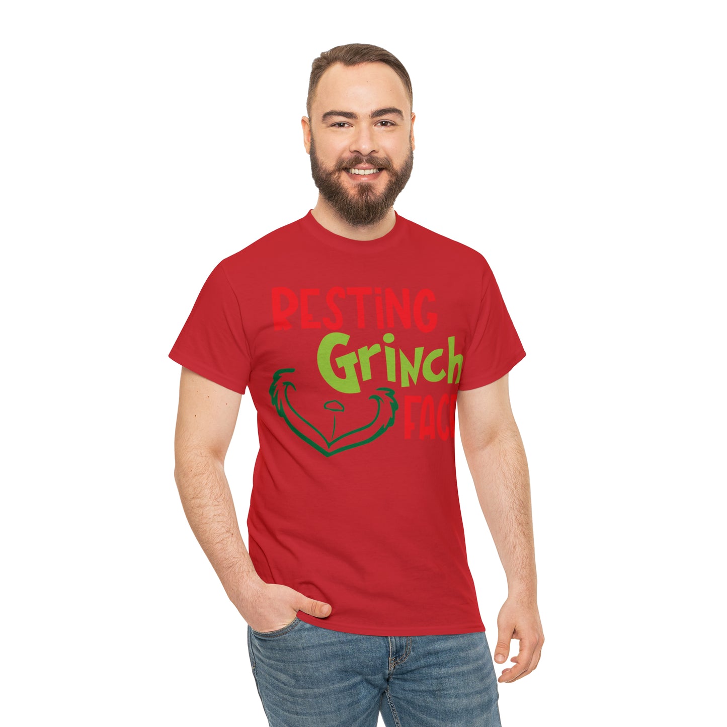 Resting Grinch Face Christmas Short Sleeve Tee
