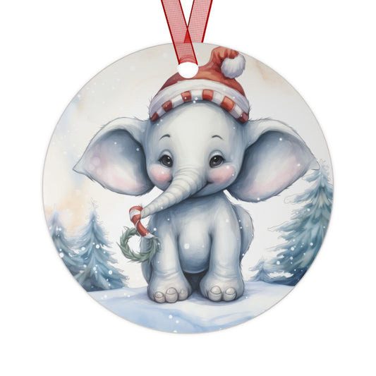 Cute Winter Elephant Ornament