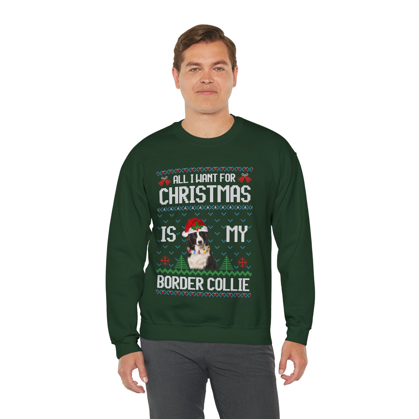 All I Want For Christmas is My Border Collie Dog Ugly Sweater Sweatshirt