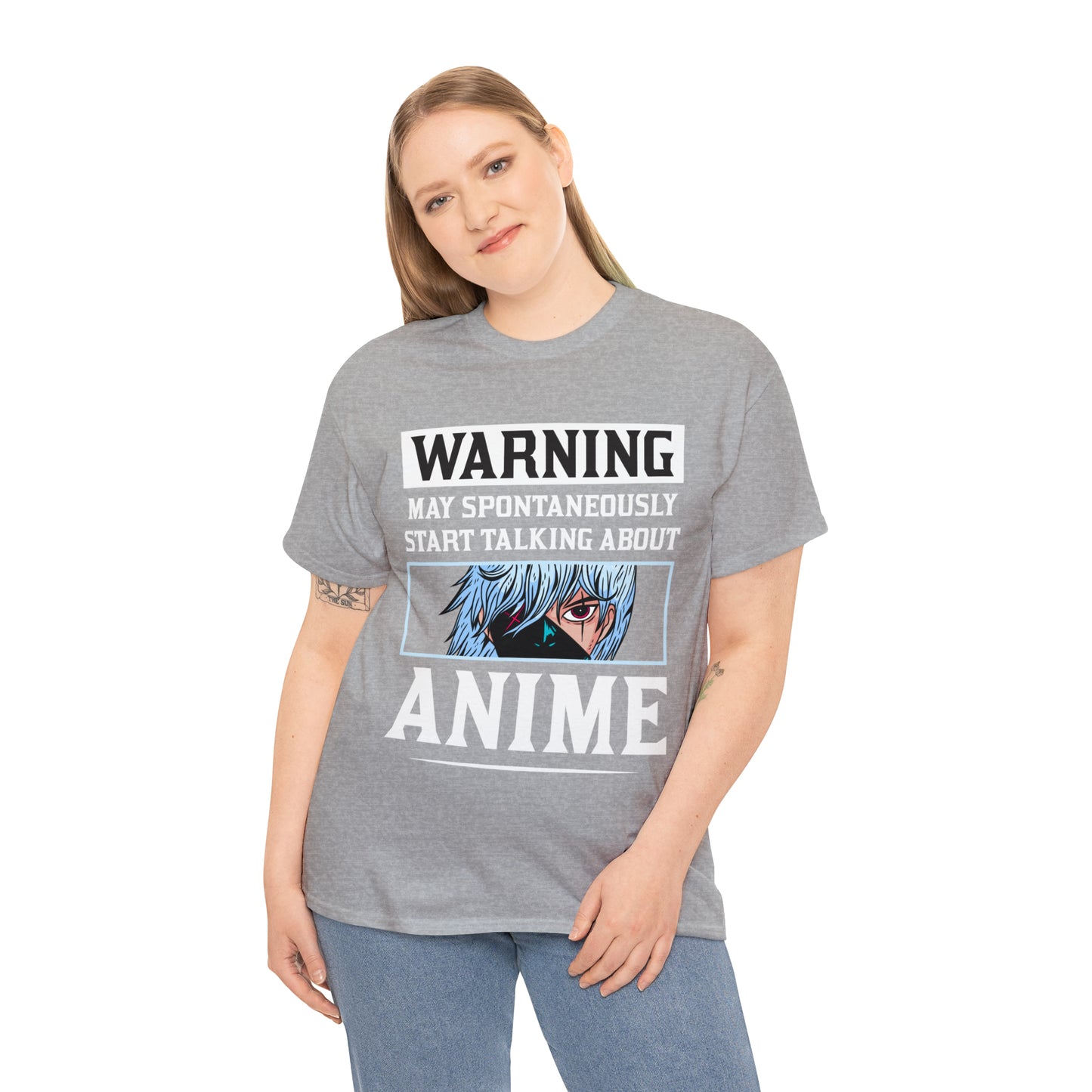 Warning May Spontaneously Start Talking About Anime Short Sleeve Tee