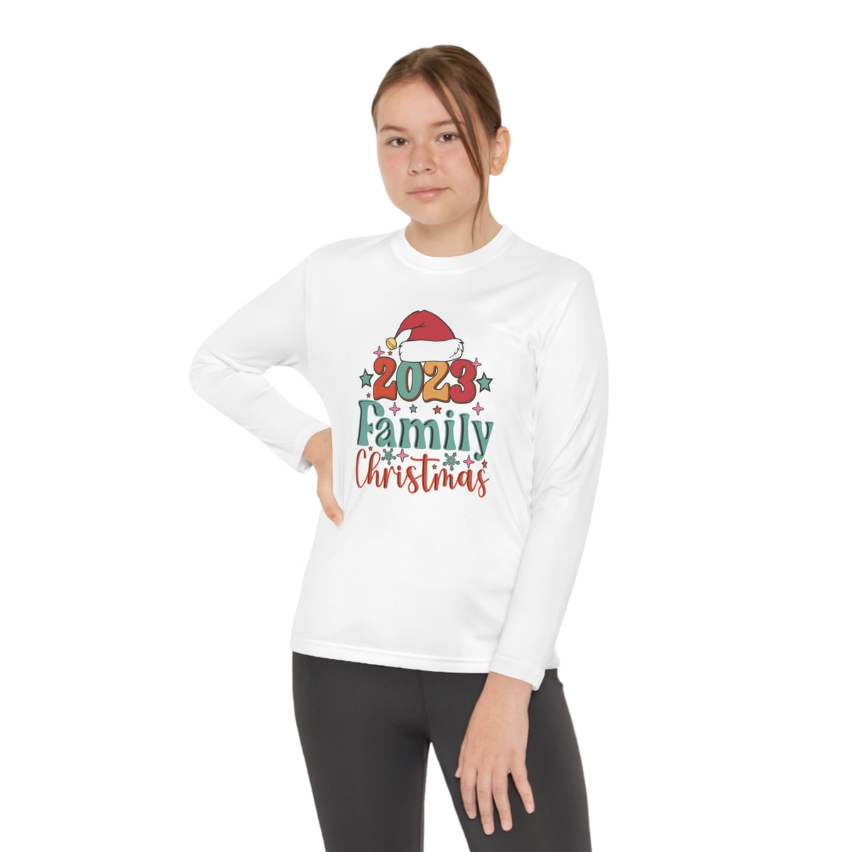 Family Christmas 2023 Youth Long Sleeve Tee