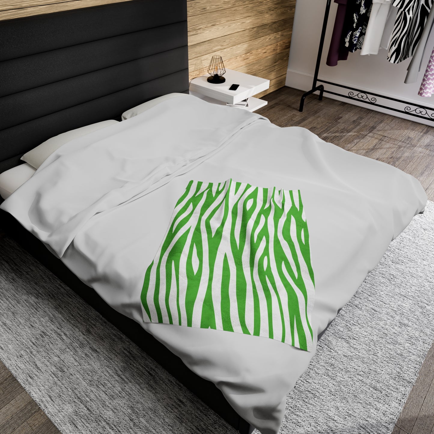 Green Zebra Pattern Blanket