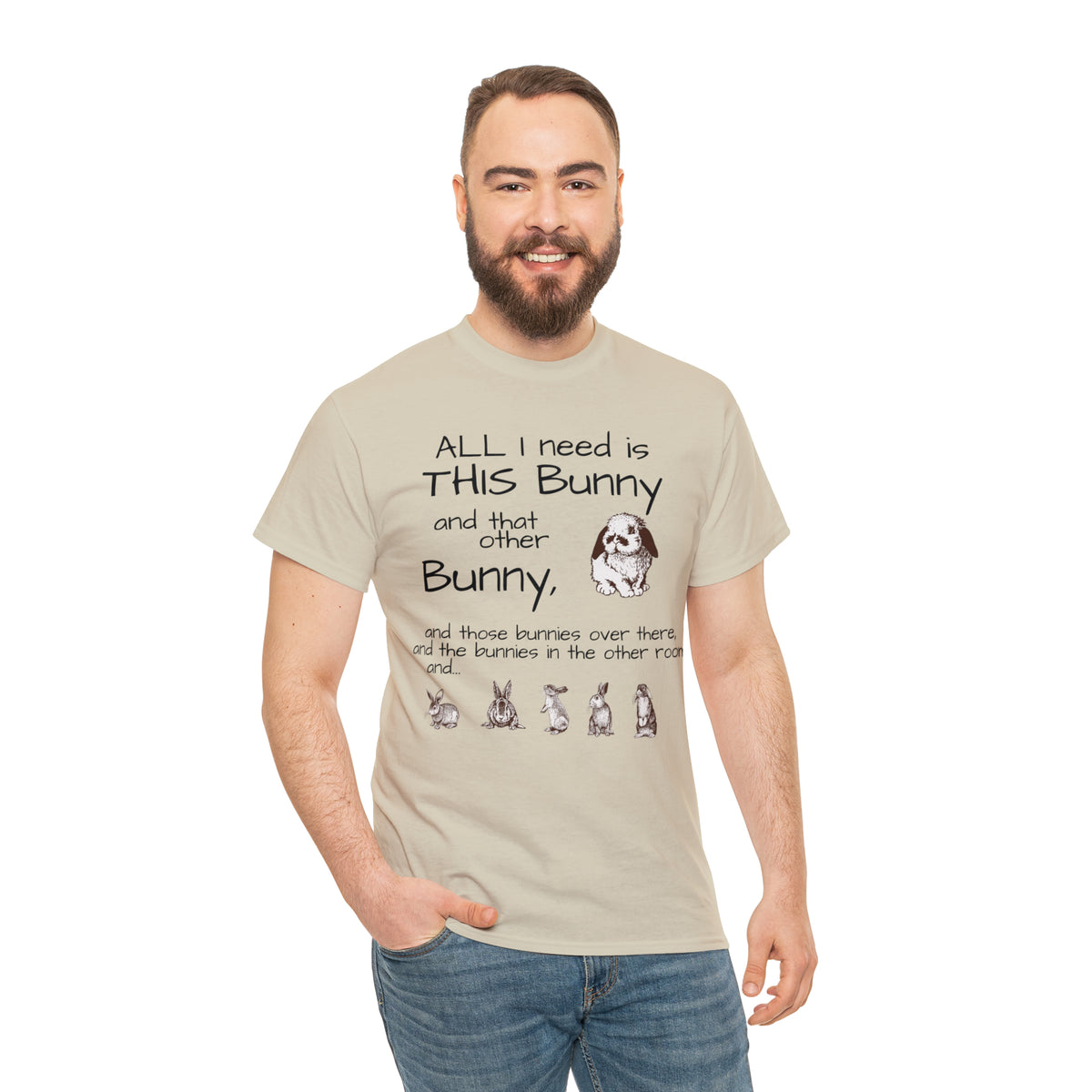 All The Bunnies Rabbit lover Unisex Heavy Cotton Tee