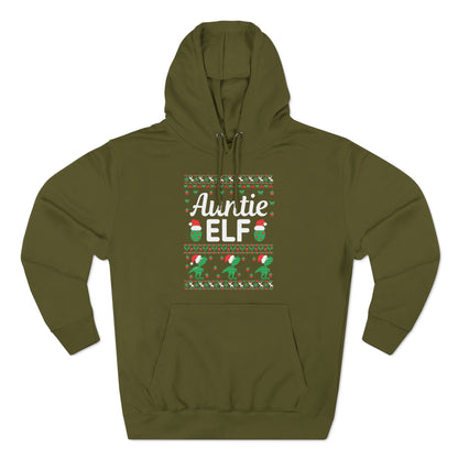 Auntie Elf Christmas Ugly Sweater Pullover Hoodie