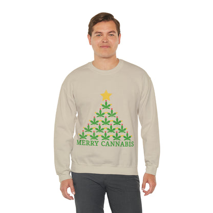 Merry Cannabis Christmas Ugly Sweater Sweatshirt