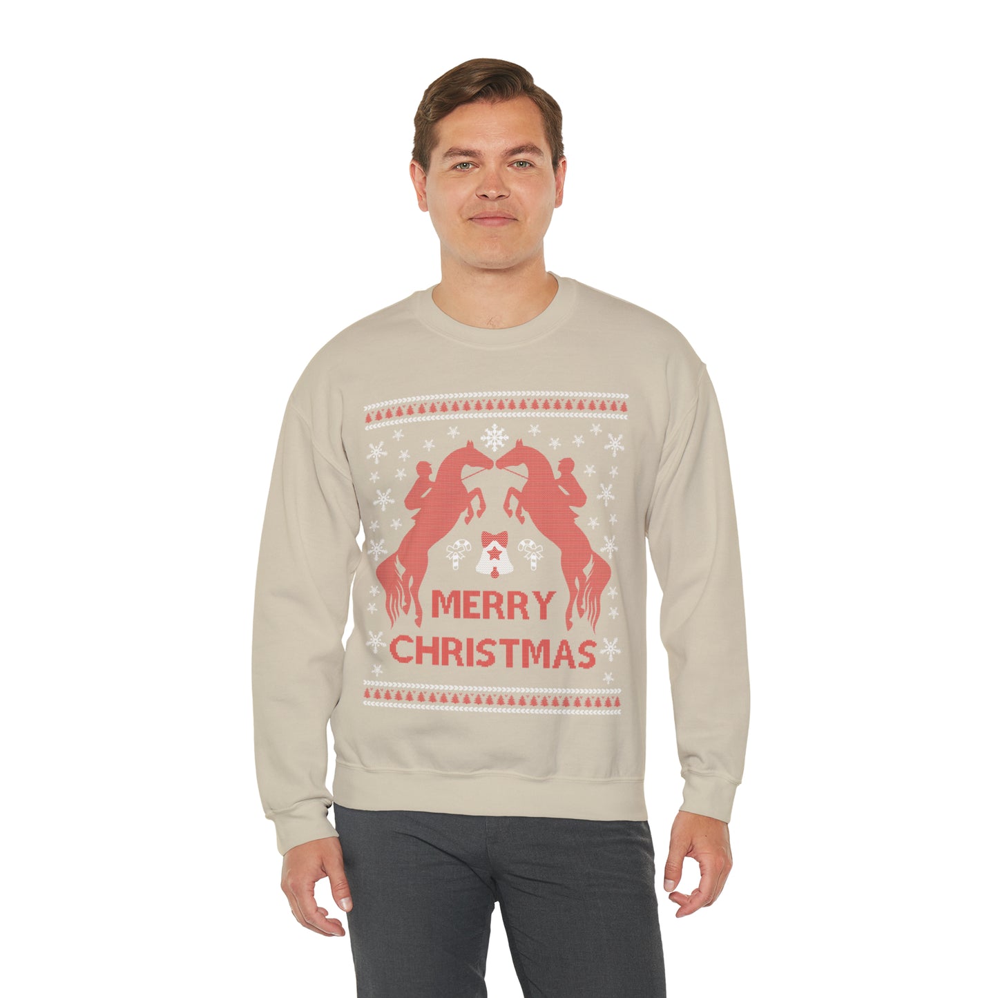 Merry Christmas Horseback Riding Christmas Ugly Sweater Sweatshirt