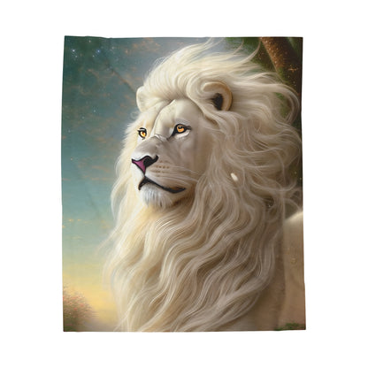 White Lion Head Blanket