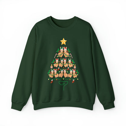 Llama Christmas Tree Christmas Sweatshirt