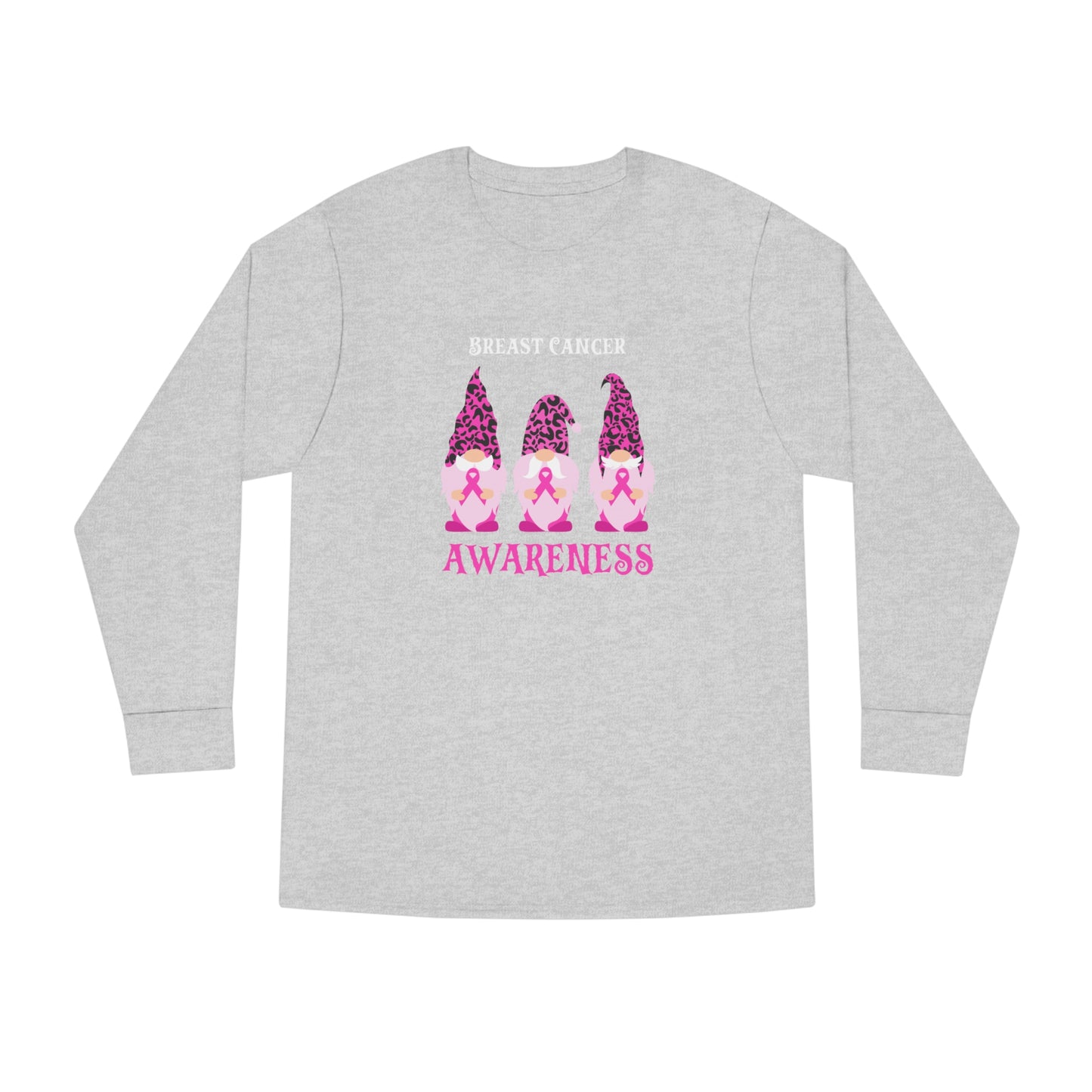 Breast Cancer Awareness Gnomes Long Sleeve Tee