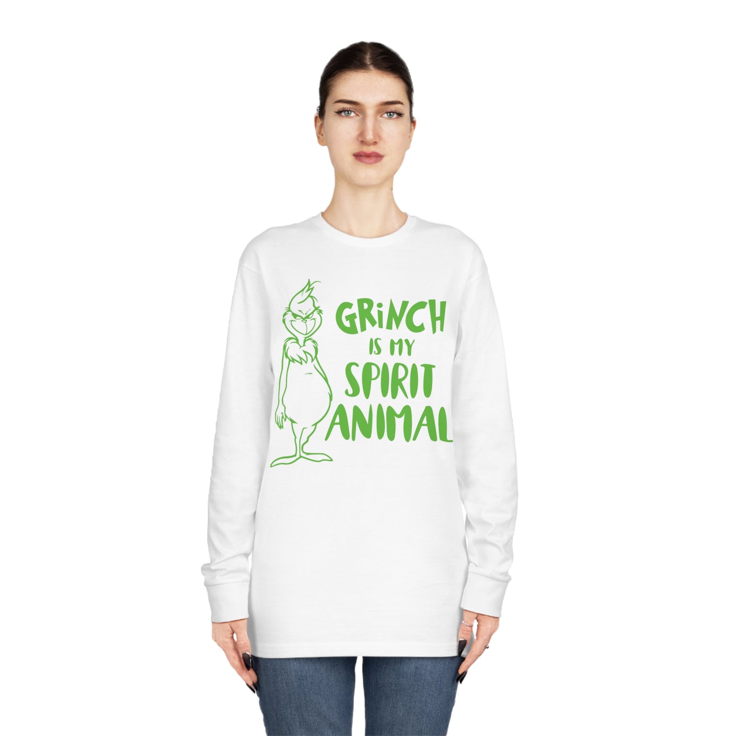 Grinch is My Spirit Animal Christmas Long Sleeve T-Shirt