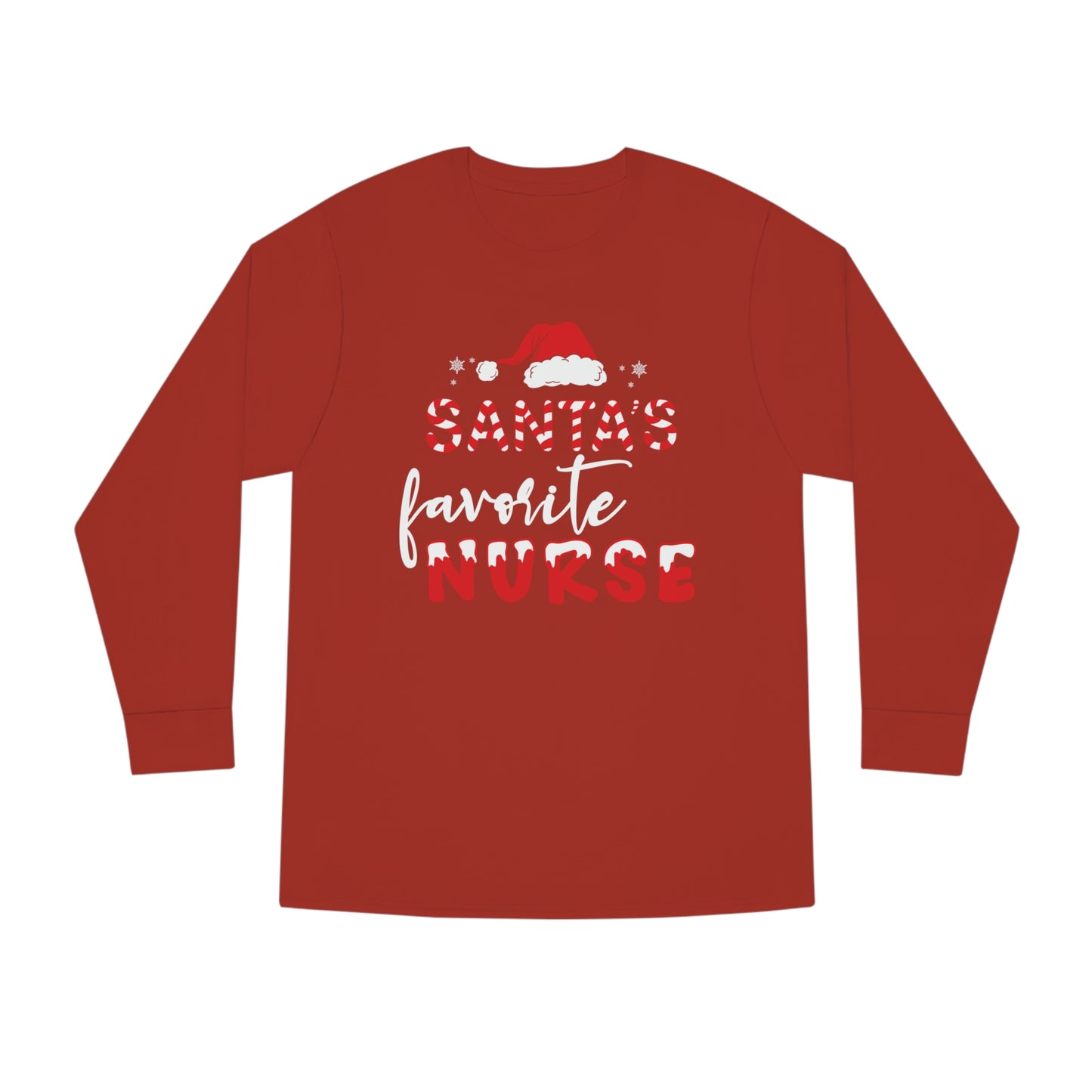 Santa's Favorite Nurse Christmas Long Sleeve Tee