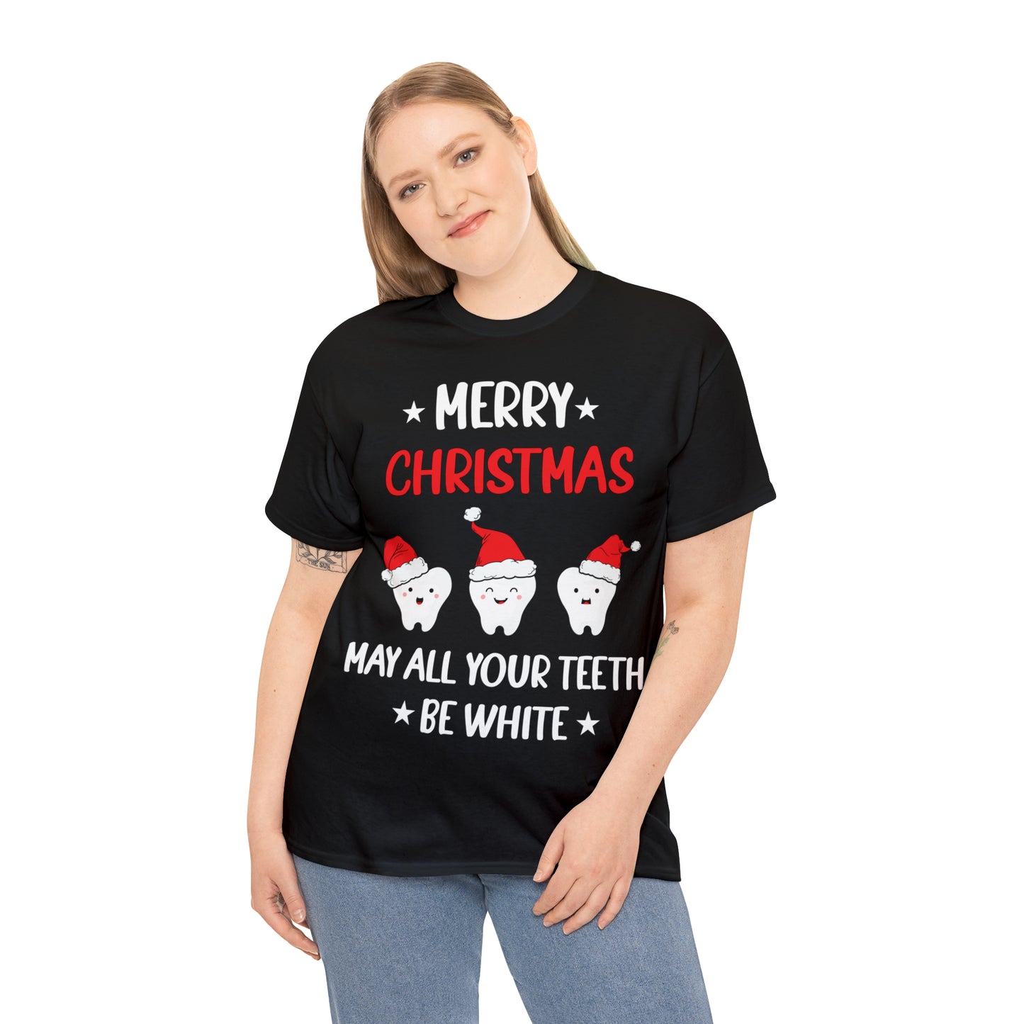 Merry Christmas May all Your Teeth Be White Christmas Short Sleeve Tee