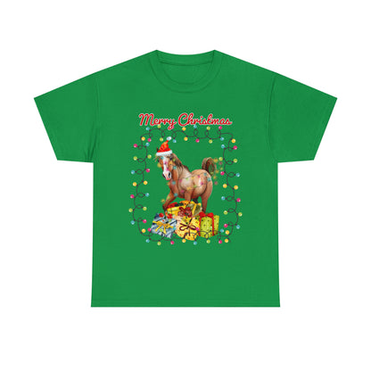 Merry Christmas Horse Christmas Short Sleeve Tee