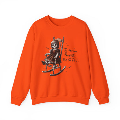 Horrors Persist But So Do I Annabelle Doll Sweatshirt