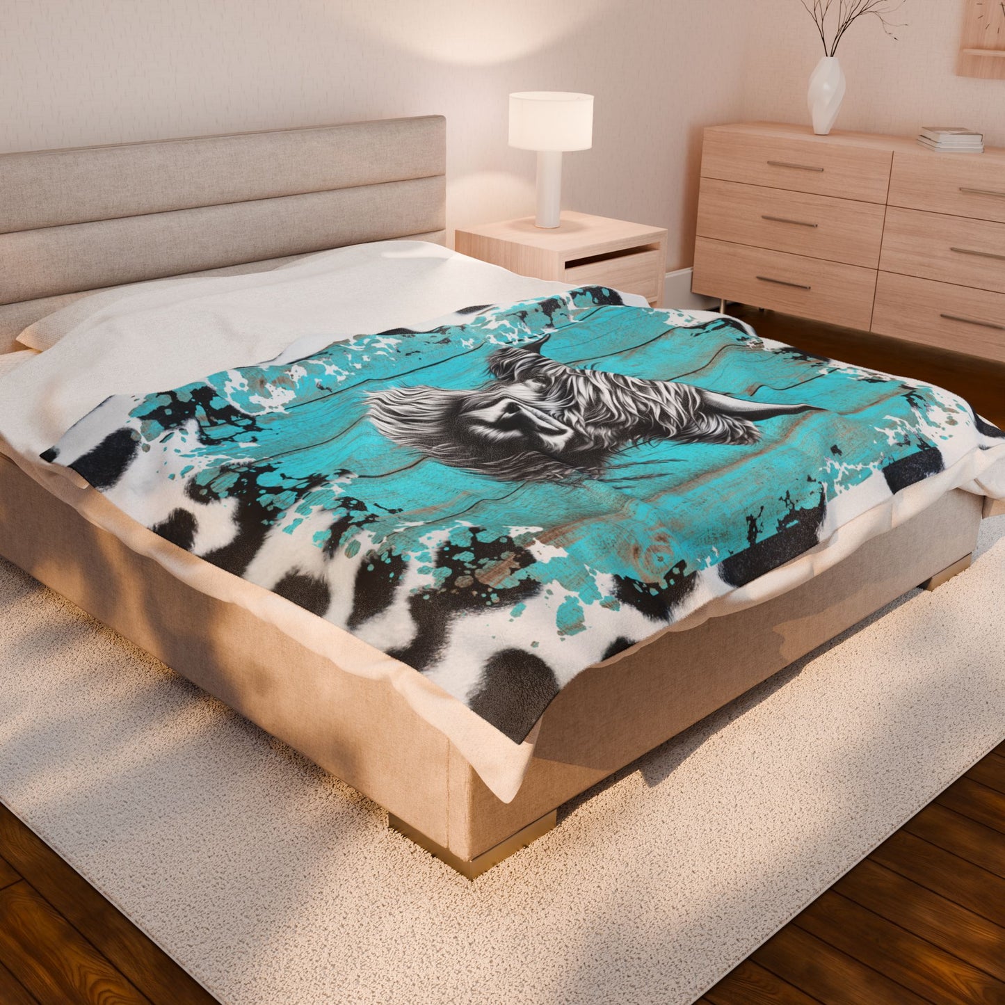 Country Highland Cow Blanket