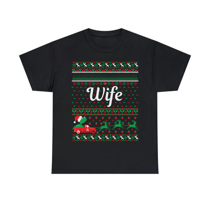 Wife Christmas Ugly Sweater Short Sleeve Tee