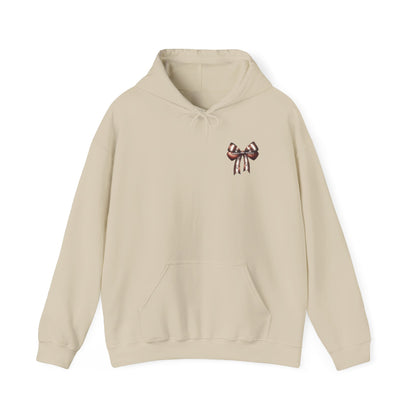 Football Game Day Hoodie Mom Dad Parent Football Lover Coquette BowsPullover